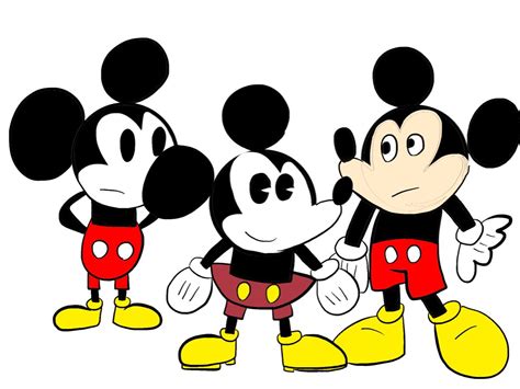 All Three Mickey Counterparts Meet Each Other Arte De Mickey Mouse