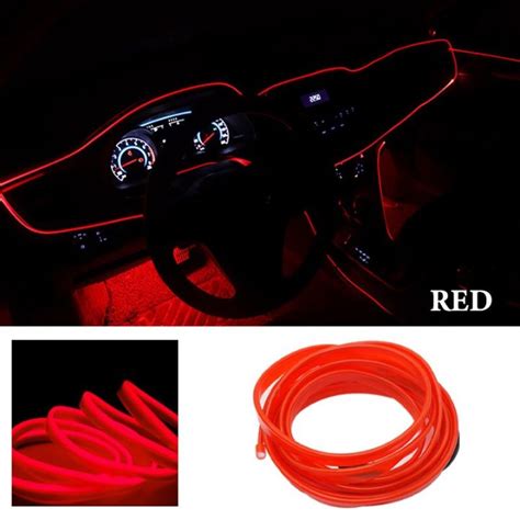 1m2m3m5m Car Interior Led Decorative Lamp Wiring Neon Strip For Auto