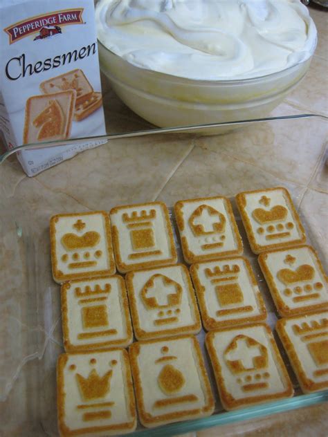 Typically banana puddings are served with nilla wafers but i am a huge fan of pepperidge farm and decided to go with their chessmen cookies! The Locklins: Not yo mama's banana pudding.