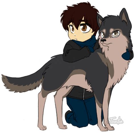 Anime Chibi Wolf Boychibi Boy And His Wolf By Toa By