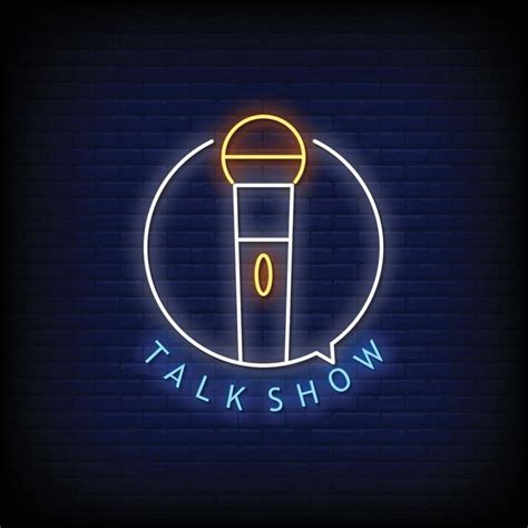 Download Talk Show Logo Neon Signs Style Text Vector For Free Neon