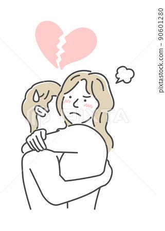 Men And Women Hugging Naked Upper Body Sex Stock Illustration