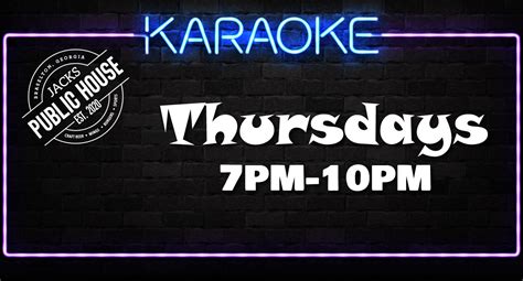 Karaoke Night Is Tonight Jacks Public House