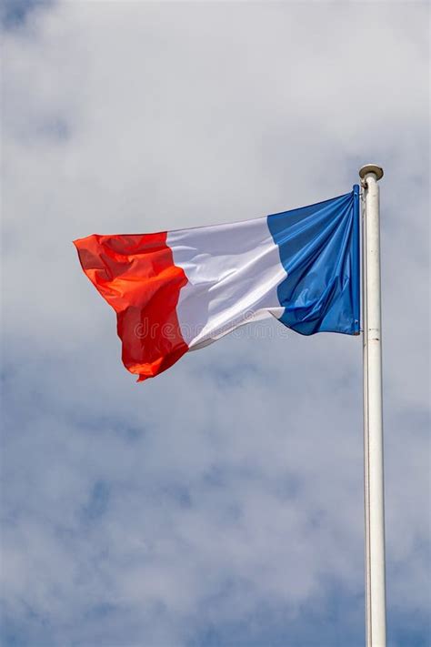 French Flag Stock Photo Image Of Tricolor Pole White 187100940