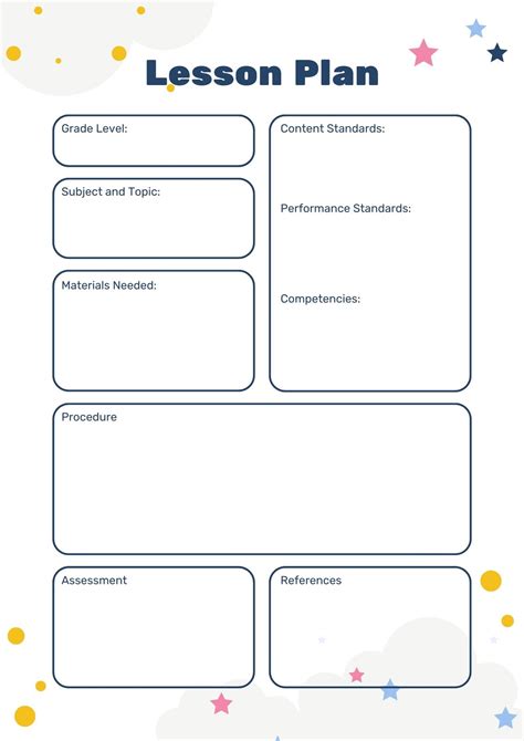 20 Printable Lesson Plan Template Simple Template Des