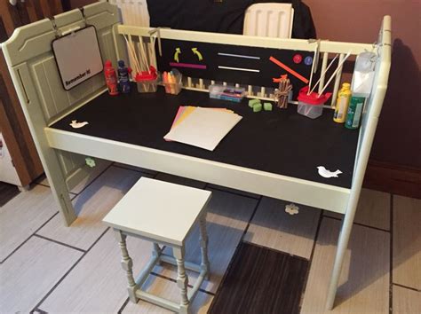 Cot Converted Into An Activity Desk Cribs Repurpose Crib Desk Baby