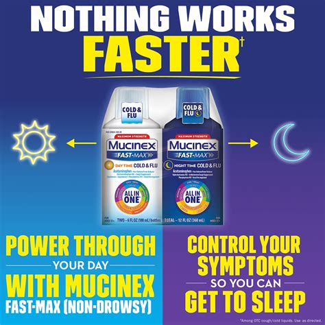 Mucinex Fast Max Day Time Cold And Flu And Night Time Cold And Flu Liquid