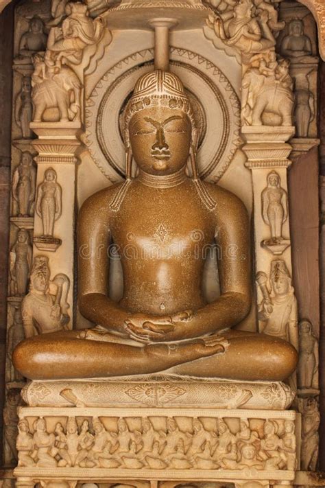 Statua Di Buda Delle Tempie Di Khajuraho India Fotografia Stock