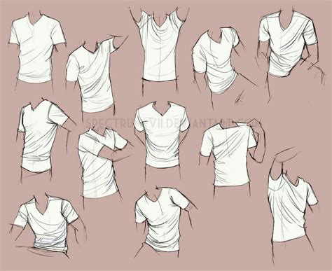 Shirts Positions T Shirt How To Draw Manga Anime Art Reference