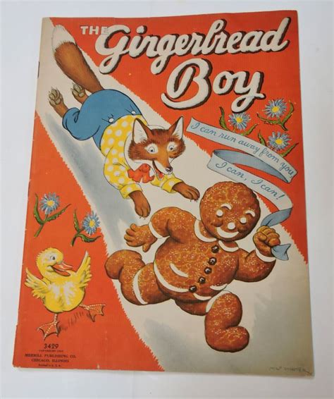 Vintage Childrens Bookthe Gingerbread Boy1937 Merrill Publishing Co