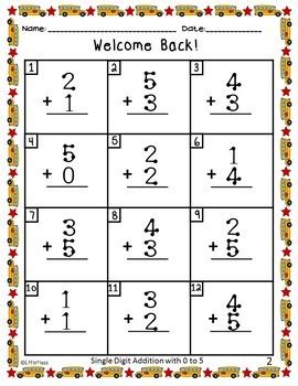 Touch math single digit addition using numbers 0 to 9. Back to School Touch Math Addition and Subtraction: Single ...
