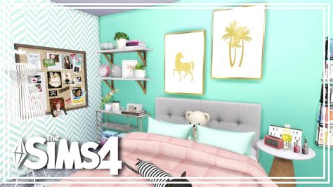 The Sims 4 Room Build Preteentween Bedroom Youtube