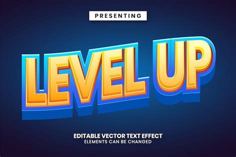 Premium Psd Level Up 3d Style Text Effect