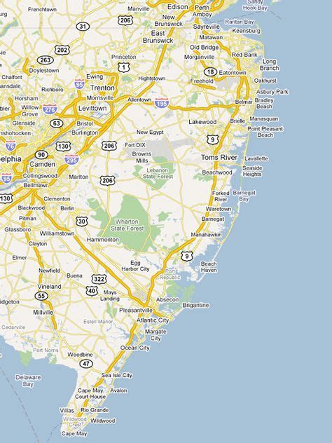 New Jersey Shore Jersey Shore Map Jersey Shore New Jersey Beaches Oakhurst