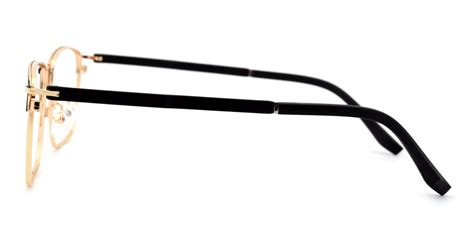 miles browline eyeglasses in gold sllac