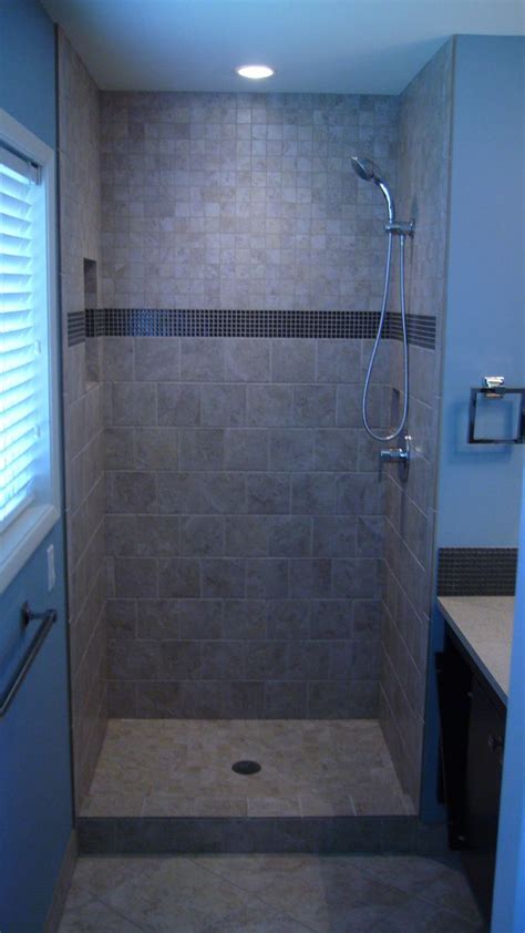 New Tiled Shower Stall Small Shower Stalls Small Bathroom Redo