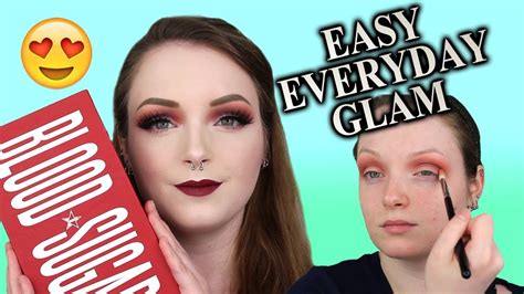 EASY EVERYDAY SOFT GLAM MAKEUP TUTORIAL JEFFREE STAR COSMETICS BLOOD SUGAR PALETTE YouTube