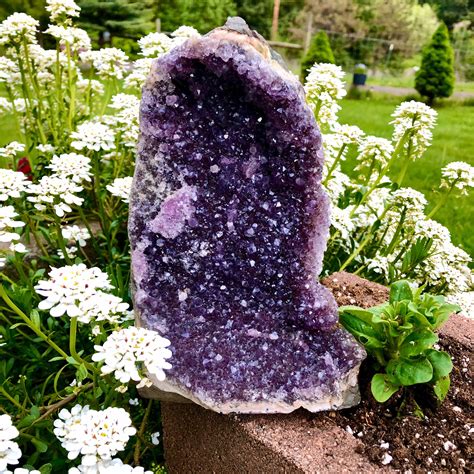 2024g Large Standing Amethyst Geode Crystal Cluster Mineral Display