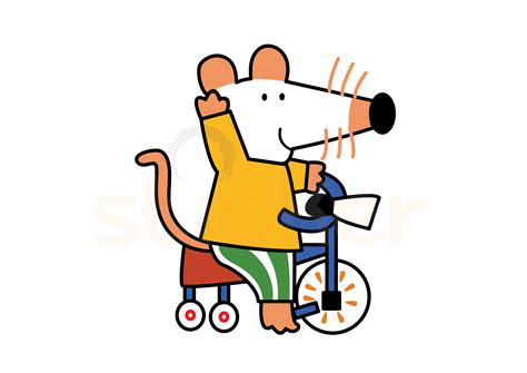 Maisy Mouse Bicycle Illustration Digital Print Instant Etsy