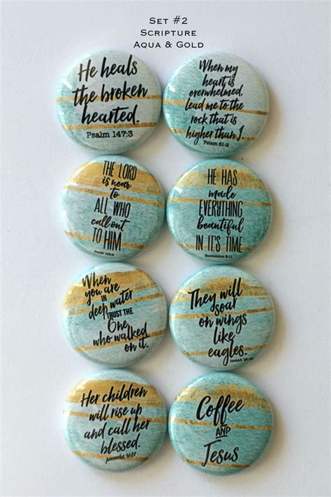 Flair Button Scripture Buttons Badges Pins 8 Flair Buttons Etsy