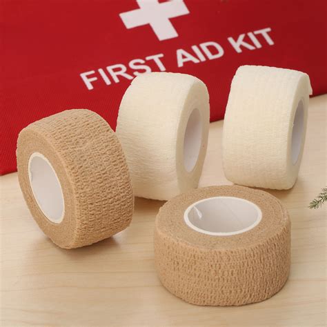 2 pcs 5cm 4 5m medical non woven self adhesive bandage medical elastic tape first aid wrap