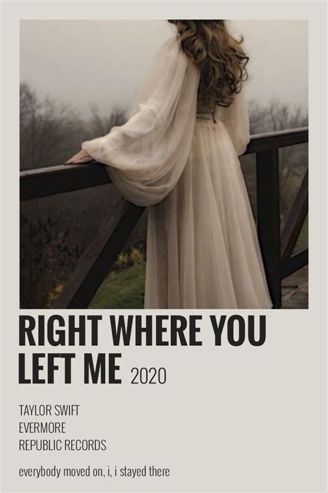 Right Where You Left Me Polaroid Poster Taylor Swift Posters Taylor