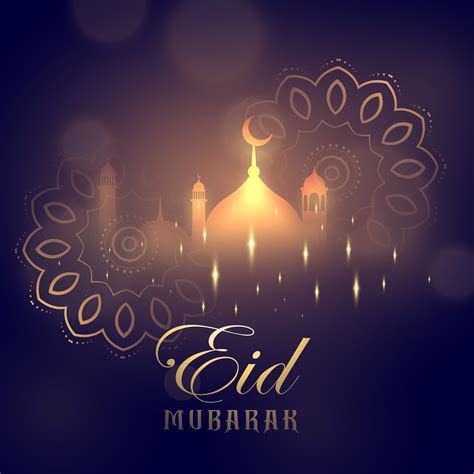 Eid Al Adha Islamic Festival Wishes Background Vector Image Zohal