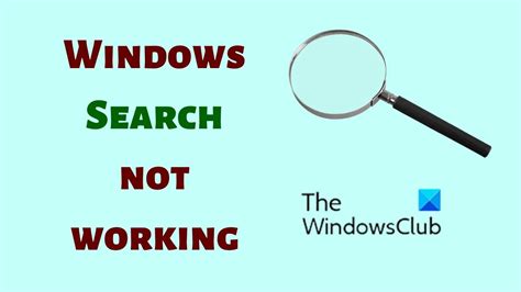 Windows Search Not Working In Windows 1110 How To Fix Youtube