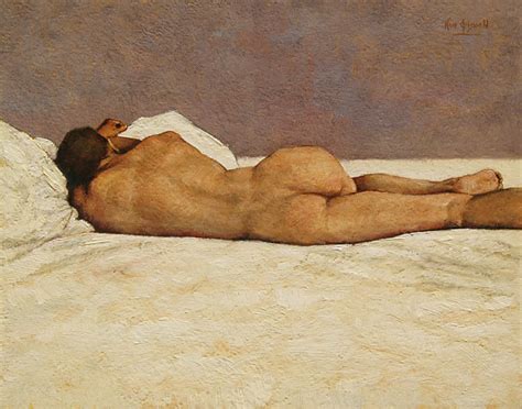 Distractio Infinita Reclining Nude Ron Griswold Oil On Panel