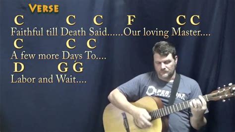 Farther Along Hymn Guitar Lesson Chord Chart In C With Chordslyrics