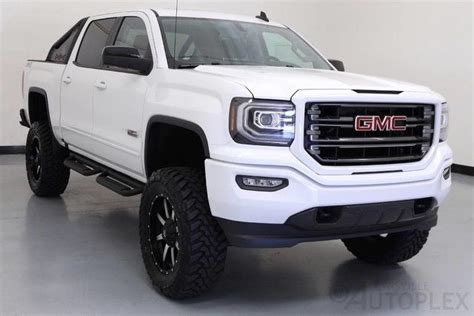 Lifted 16 Gmc Sierra Summit White Leather Pro Comp Fuel Wheels