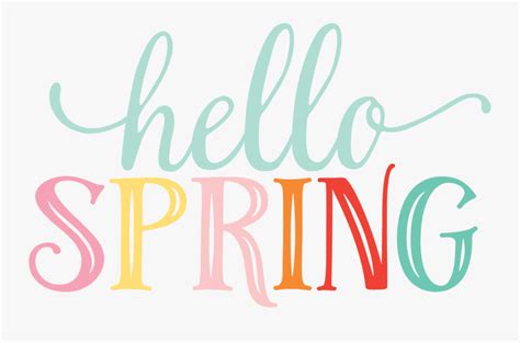 Hello Spring Calligraphy Free Transparent Clipart Clipartkey