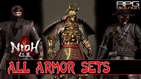 Nioh All Armor Sets Youtube