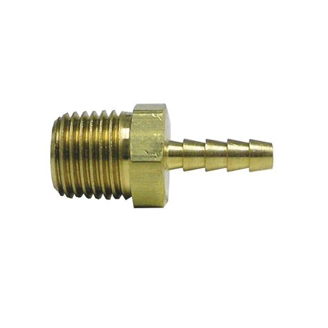 Everbilt Lead Free Brass Hose Barb Adapter 38 In X 12 In Mip 800179