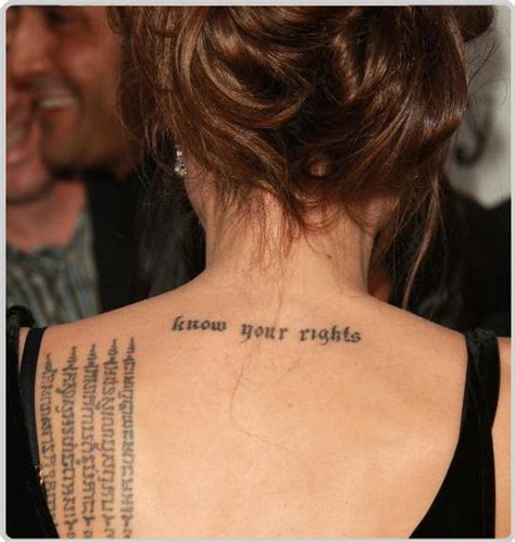 Angelina Jolie Tattoos ~ Fashion And Styles