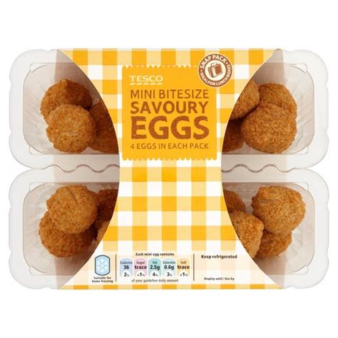 Tesco 4 X Mini Savoury Eggs Snap Packs 192g Tesco Groceries