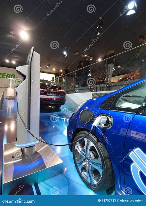 Futuristic Electric Car Charging Editorial Stock Photo Image Of Green