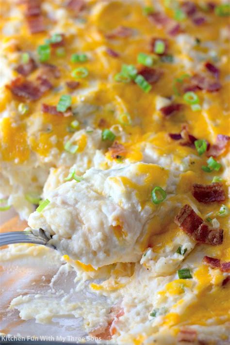 To cook a baked potato in a conventional oven use one of three cooking time and temperature combinations; Twice Baked Potato Casserole - Kitchen Fun With My 3 Sons