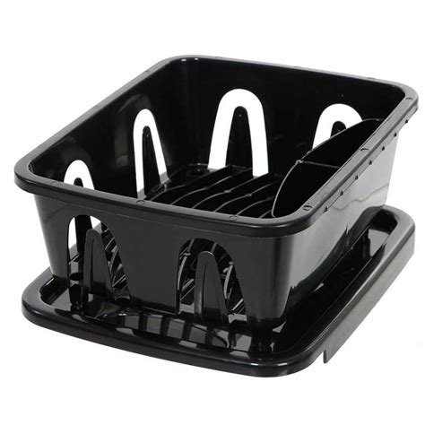 Ahyuan collapsible dish rack and drainboard set portable dish drainer storage organizer camping rv kitchen accessories for travel trailers rv campers (12.4''wx16''l). Black RV Dish Drainer - Direcsource Ltd SM-150729-01 ...