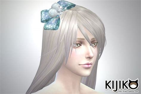 Kijiko Ribbon And Pompons Hair • Sims 4 Downloads