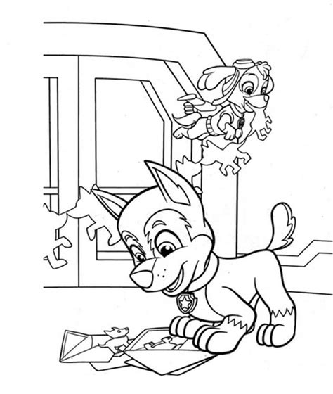Paw Patrol Lookout Tower Coloring Book Page Vlrengbr