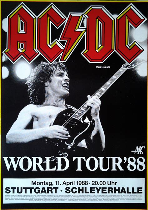 Mymindlostme “ Acdc 1988 World Tour Concert Poster Germany Special