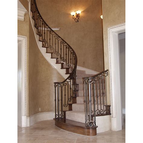 We use a variety of metal materials such as wrought iron, galvanized iron, aluminum, bronze, stainless steel, and glass or. Modern Luxury Curved Outdoor Indoor Decorative Wrought Iron Stair Railing Designs - Buy Modern ...