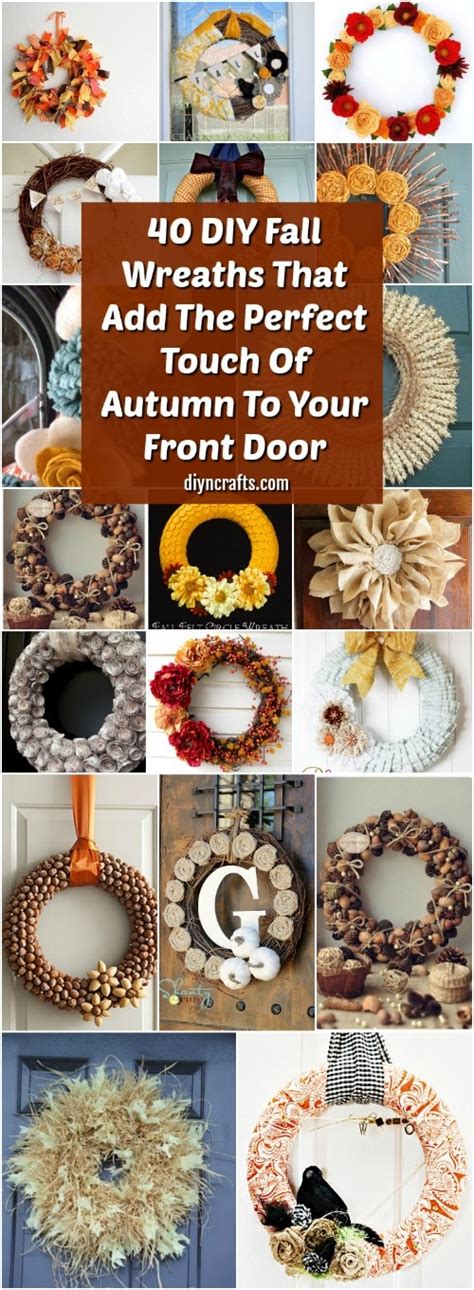Hang this on a door, window, or even incorporate a bunch as decor for a bridal shower! 40 DIY Fall Wreaths That Add The Perfect Touch Of Autumn ...