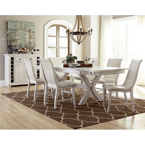 If you need a new cottage dining room set for your beach house or coastal cottage, you'll want to browse our selection of designer options today. Willow Rectangular Dining Room Set (Distressed White ...