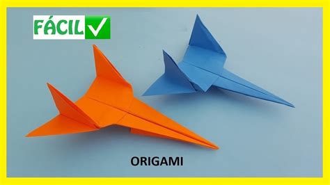 Cómo hacer un AVIÓN de papel FÁCIL Aviones de Origami PASO A PASO
