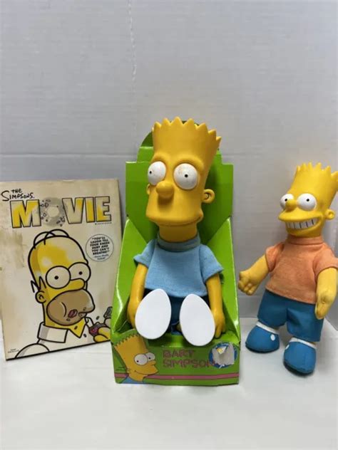 Pair Of Vintage Bart Simpson Vinyl And Plush Dolls Dandee Matt Groening Simpsons 20 00 Picclick