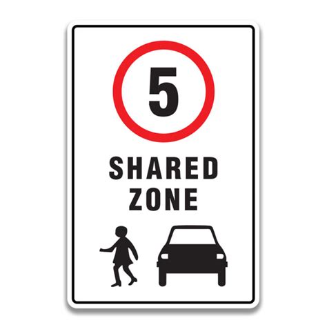 5 Shared Zone Sign Safety Sign And Label