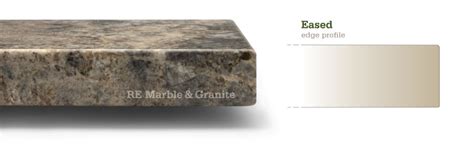Sometimes, an eased edge countertop slab is only eased on the top side. Edge Profiles | RE Marble & Granite