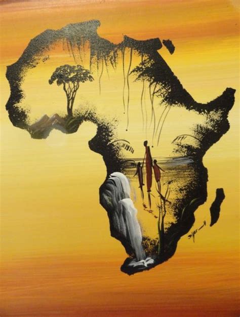 Pin By Bilal Wallace On Tatted Up African Paintings Africa Painting